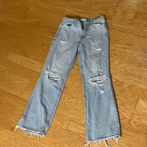 Vervet Distressed Light Blue Women's Jeans - Size 28 - Used